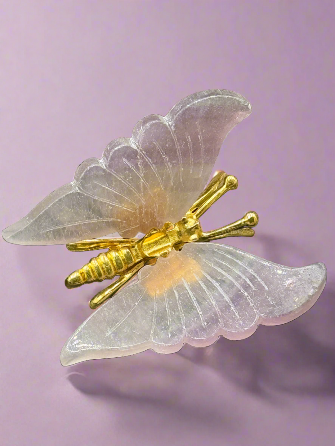 Radiant Harmony Fluorite Crystal Butterfly