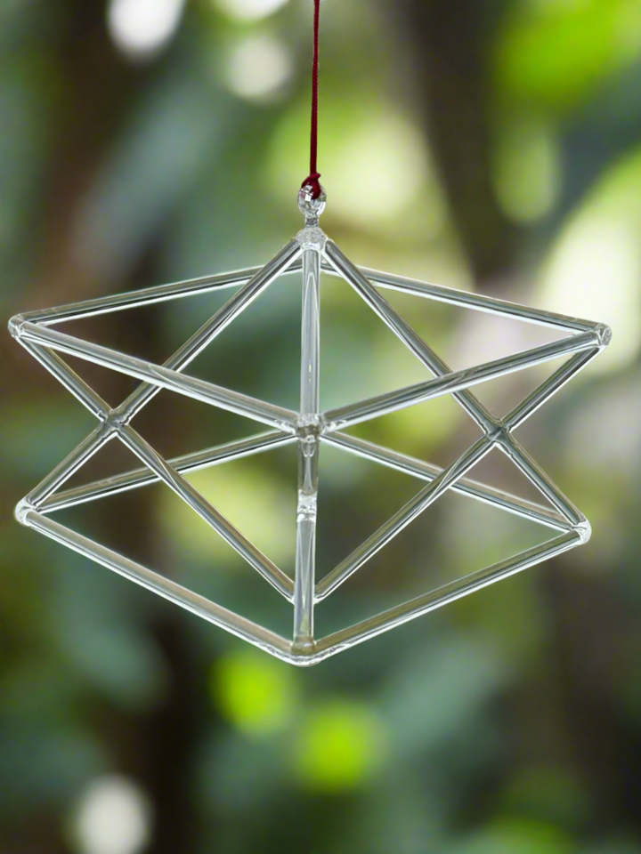 12" Pure Quartz Crystal Singing Merkaba with Free $220 Carrying Case