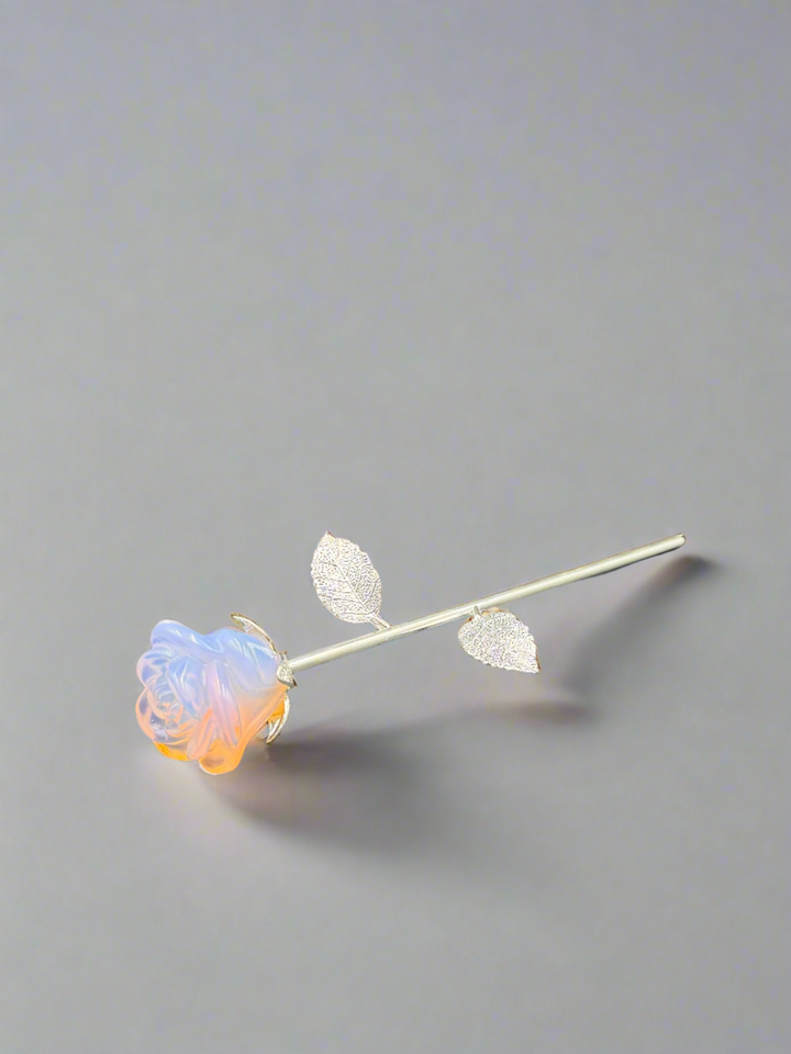 Opalite Carved Rose - Radiant Healing and Beauty