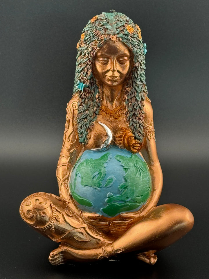 Gaia's Serenity - Handcrafted Resin Statue Honoring the Magnificence of Mother Nature