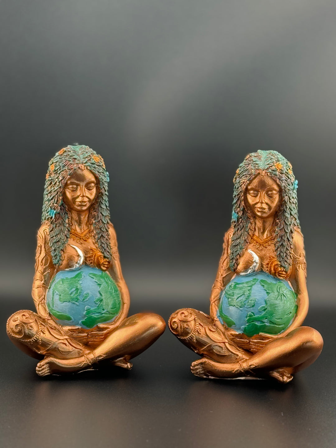 Gaia's Serenity - Handcrafted Resin Statue Honoring the Magnificence of Mother Nature