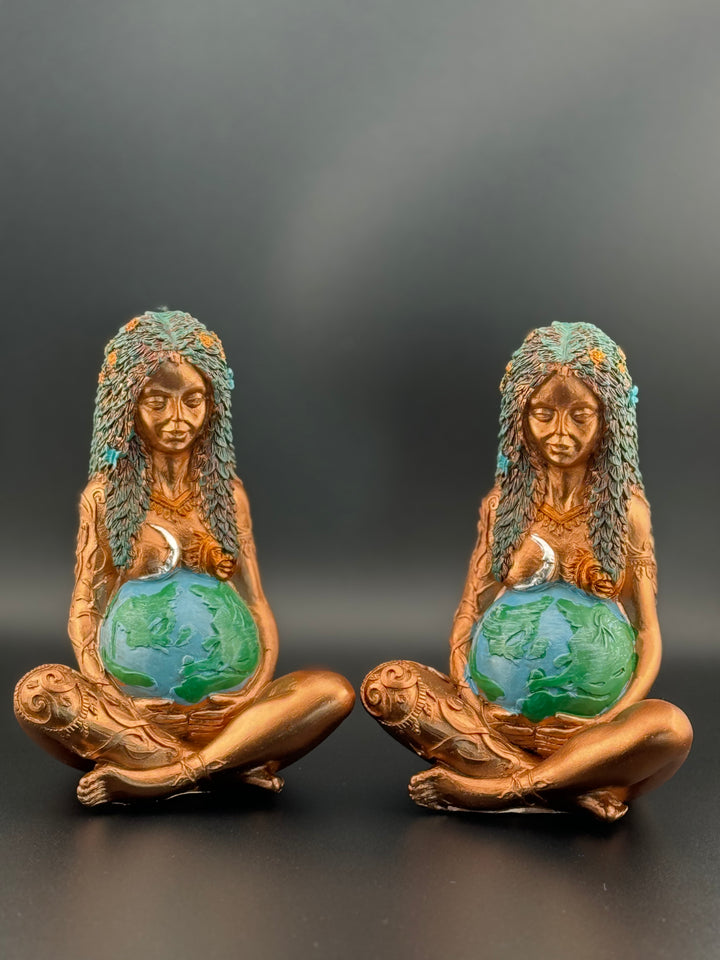 Gaia's Serenity - Handcrafted Resin Statue Honoring the Magnificence of Mother Nature