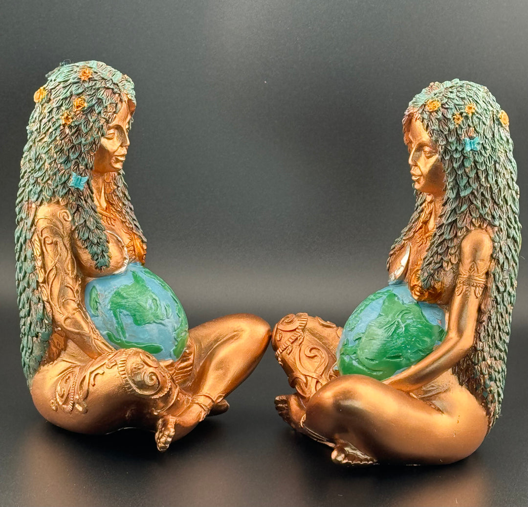 Gaia's Serenity - Handcrafted Resin Statue Honoring the Magnificence of Mother Nature