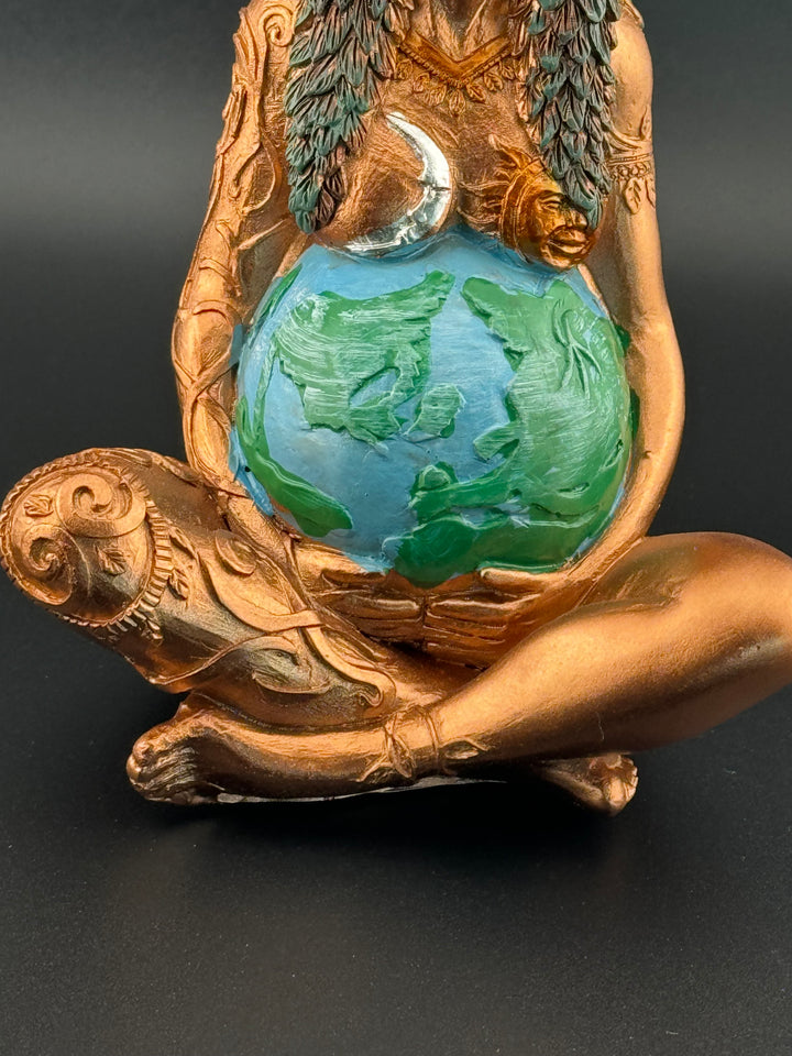 Gaia's Serenity - Handcrafted Resin Statue Honoring the Magnificence of Mother Nature