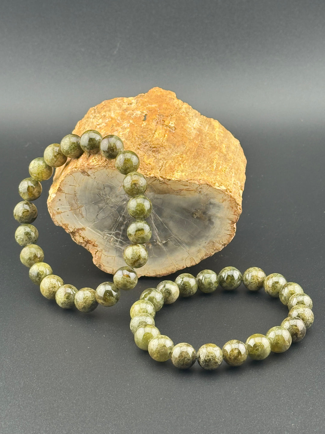 Peridot Genuine Stones Men's Bracelet