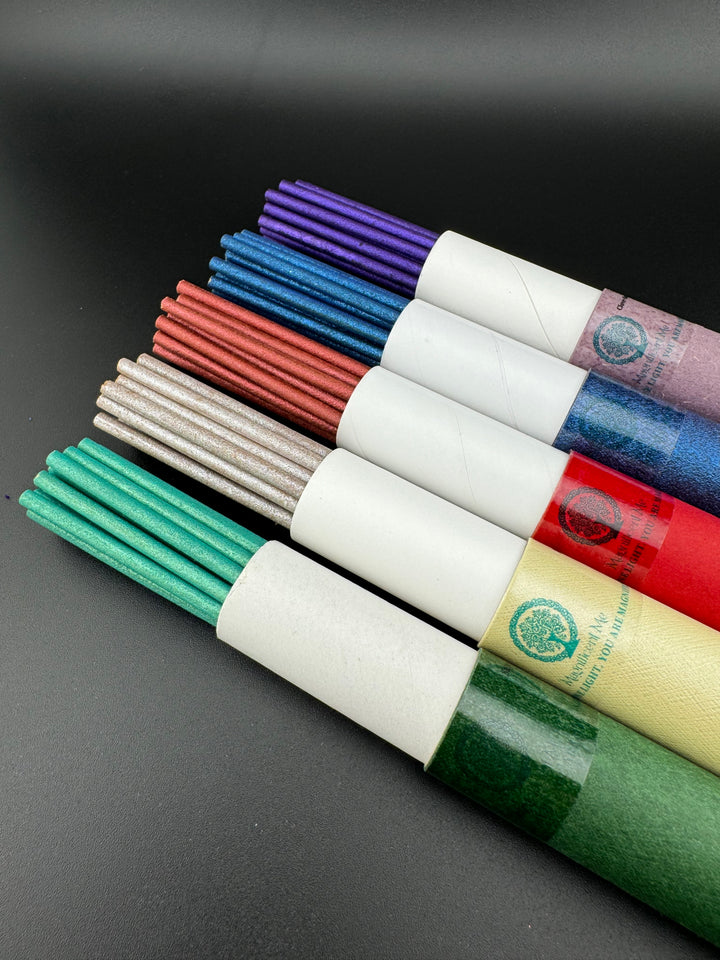 Aura Bliss Collection - Premium Aromatherapy Incense Sticks - set of 5 Scents & Colors