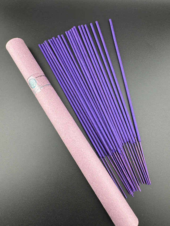 Aura Bliss - Premium Aromatherapy Incense Sticks - Clove, Rose, Ylangylang, & Cinnamon (Purple)