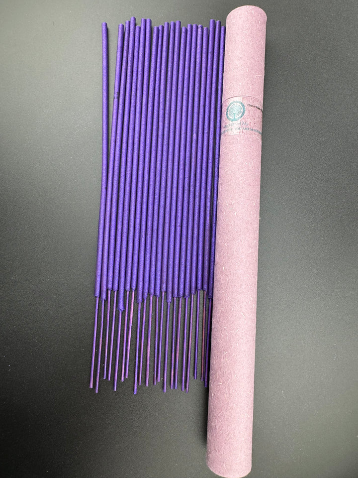 Aura Bliss - Premium Aromatherapy Incense Sticks - Clove, Rose, Ylangylang, & Cinnamon (Purple)