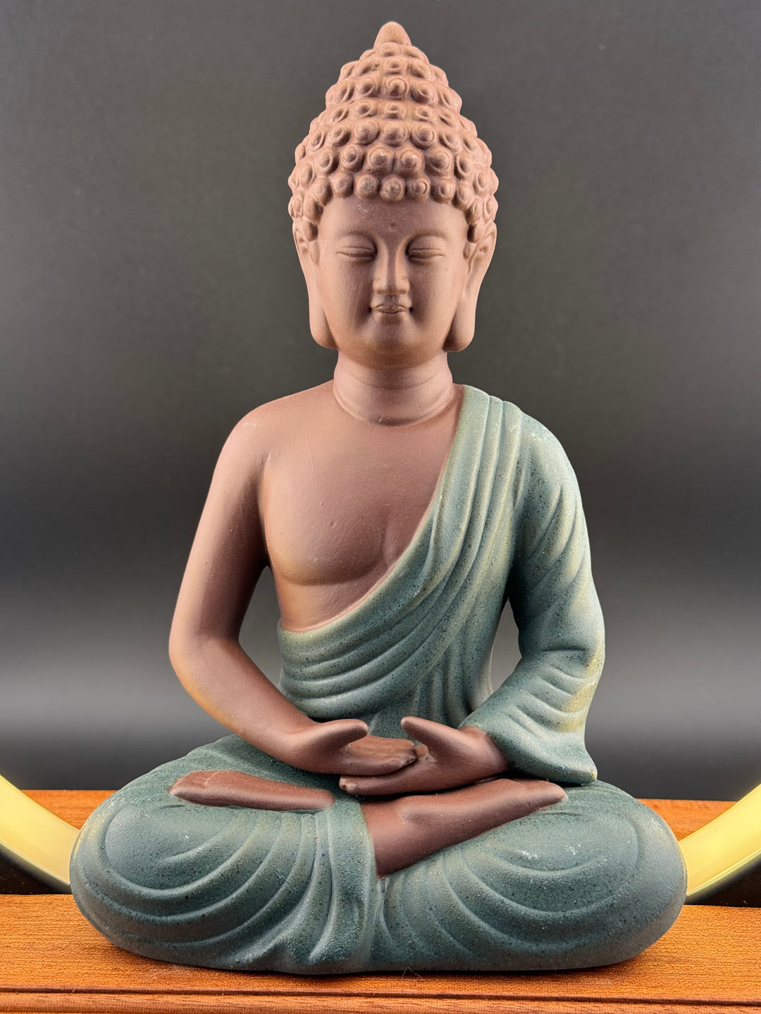 Buddha Backflow Incense Burner With LED Light (Blue)