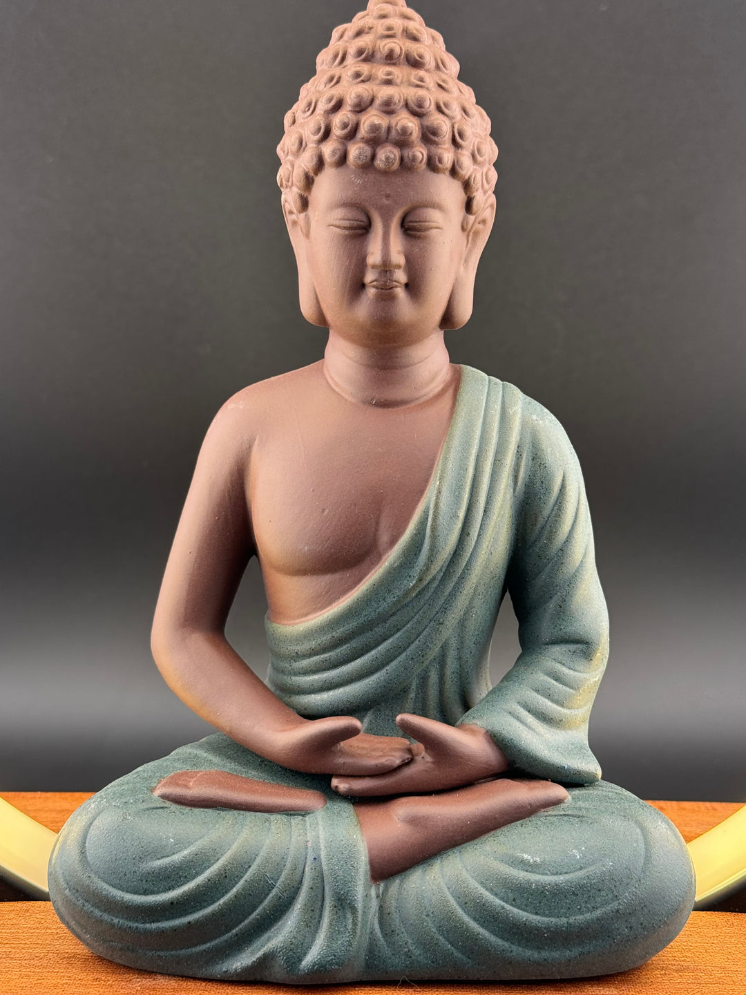 Buddha Backflow Incense Burner With LED Light (Blue)