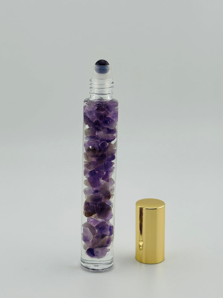 Amethyst Serenity - Rose Infused Crystal Roll-On (Crown Chakra)