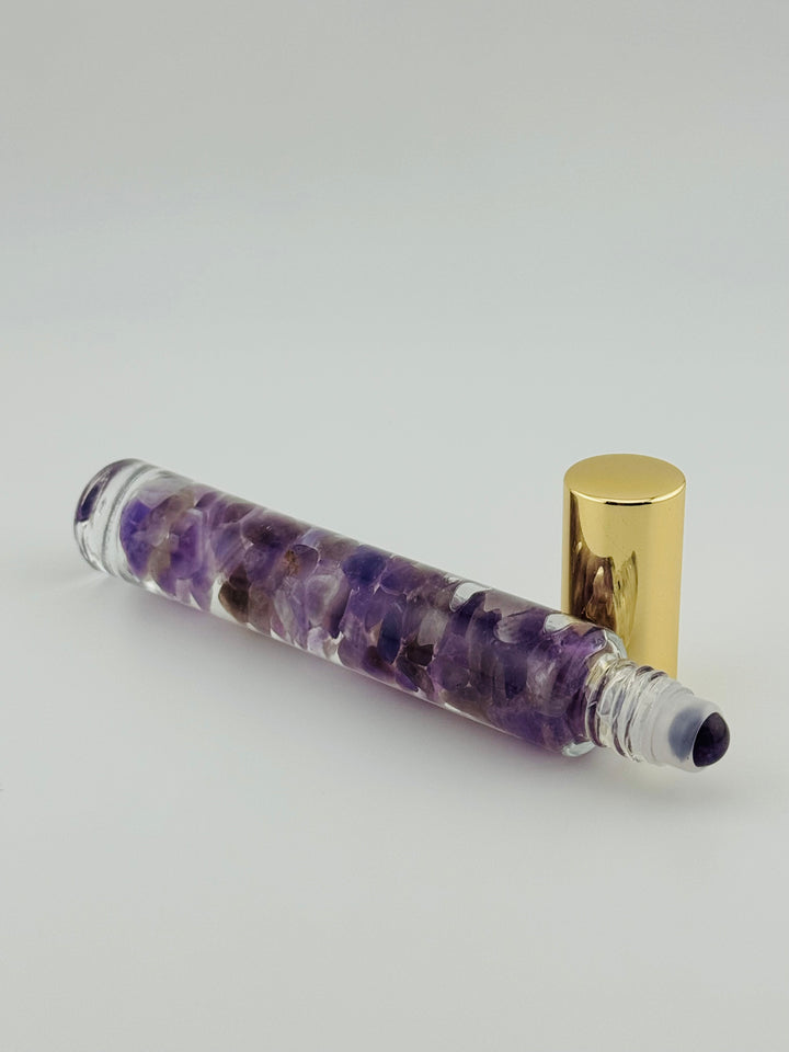 Amethyst Serenity - Rose Infused Crystal Roll-On (Crown Chakra)