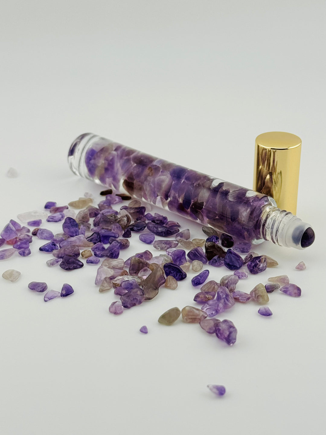 Amethyst Serenity - Rose Infused Crystal Roll-On (Crown Chakra)