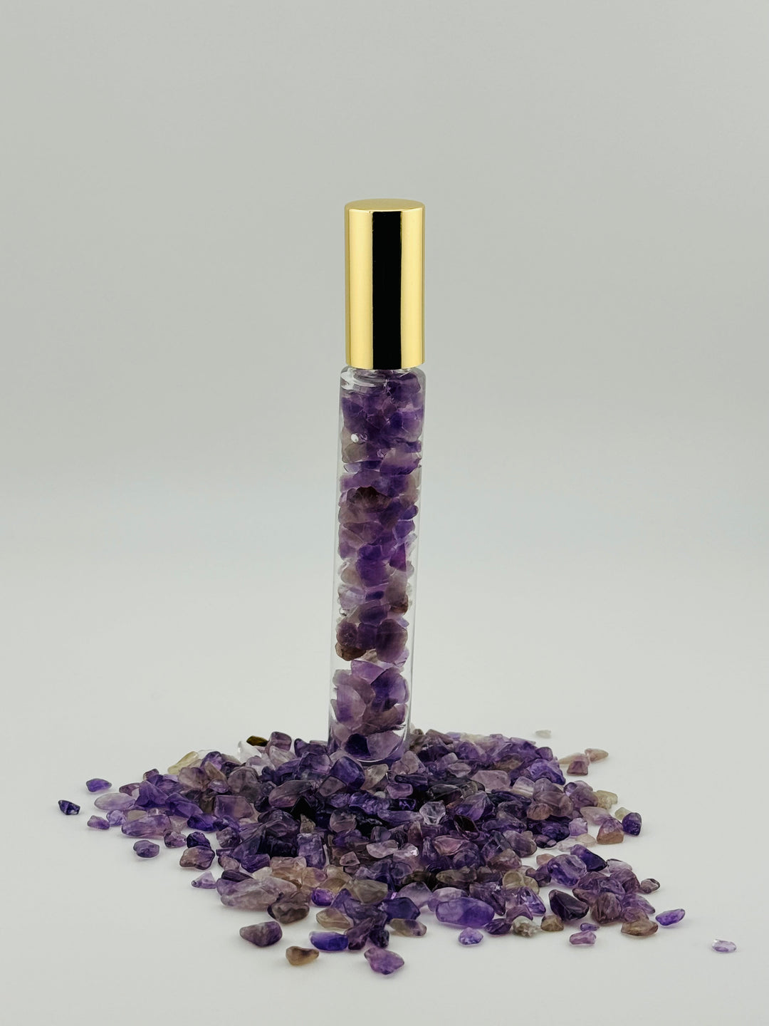 Amethyst Serenity - Rose Infused Crystal Roll-On (Crown Chakra)