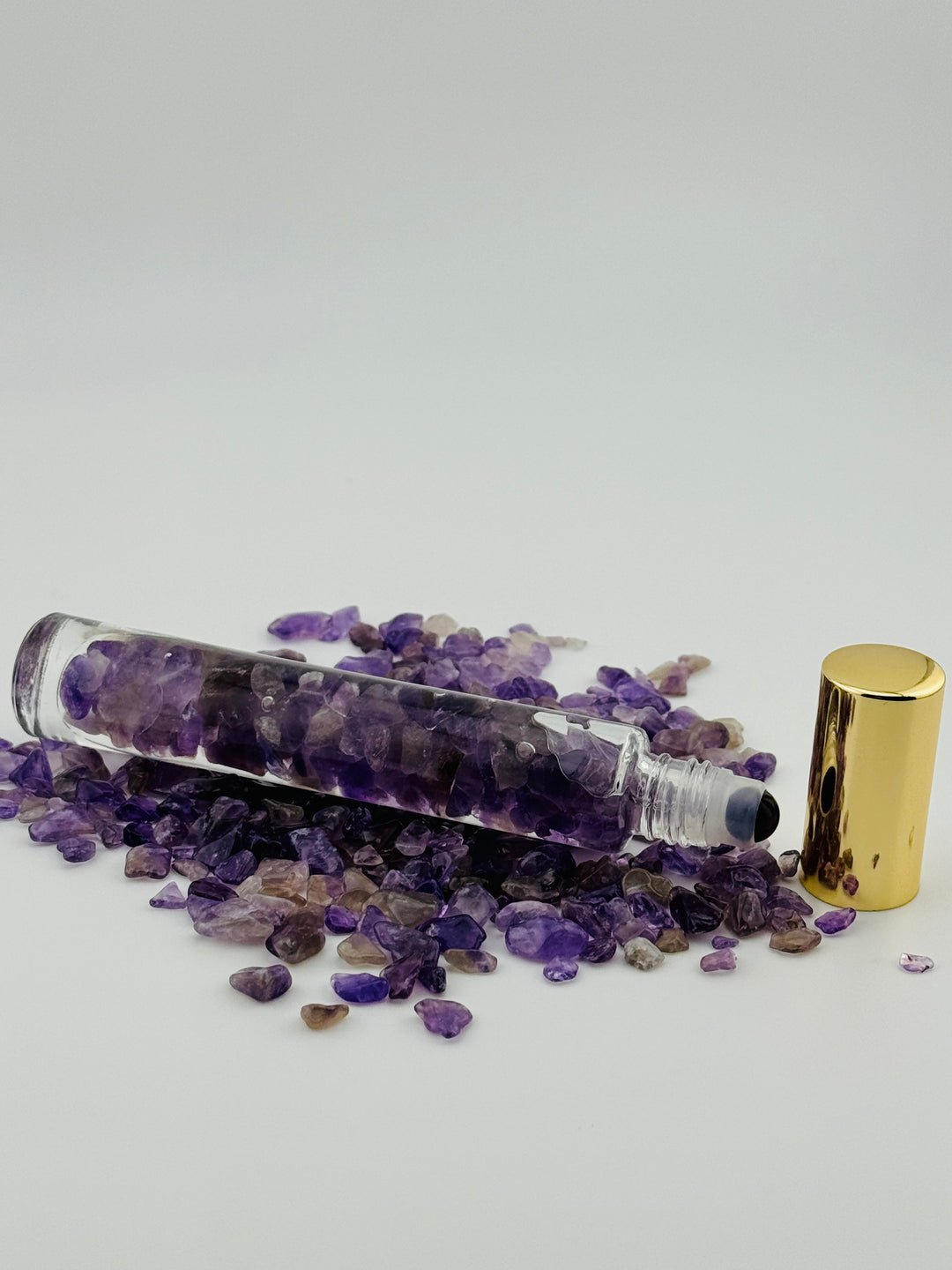 Amethyst Serenity - Rose Infused Crystal Roll-On (Crown Chakra)