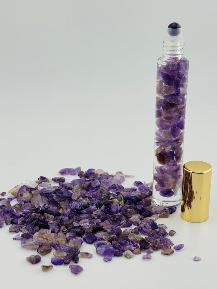 Amethyst Serenity - Rose Infused Crystal Roll-On (Crown Chakra)