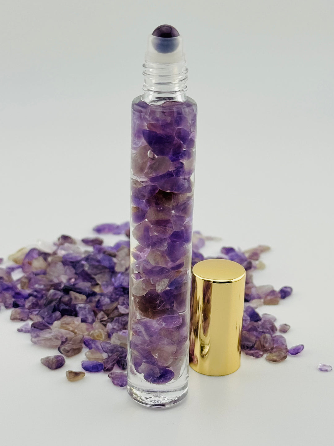 Amethyst Serenity - Rose Infused Crystal Roll-On (Crown Chakra)