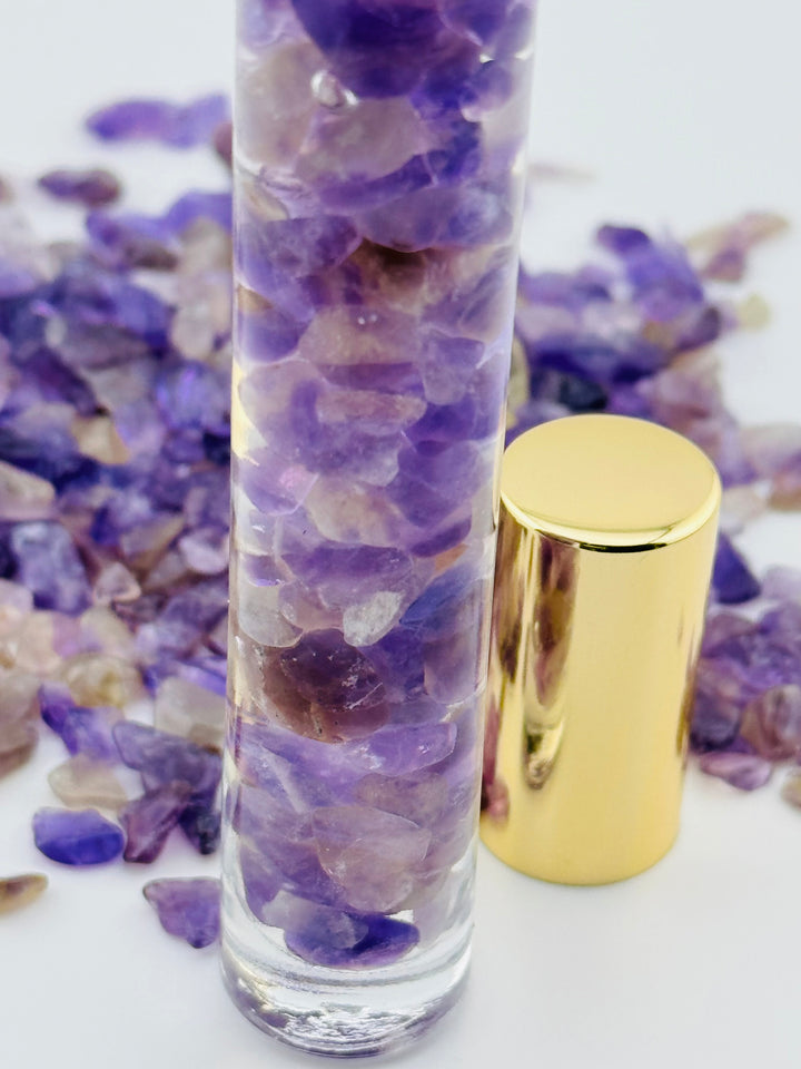 Amethyst Serenity - Rose Infused Crystal Roll-On (Crown Chakra)