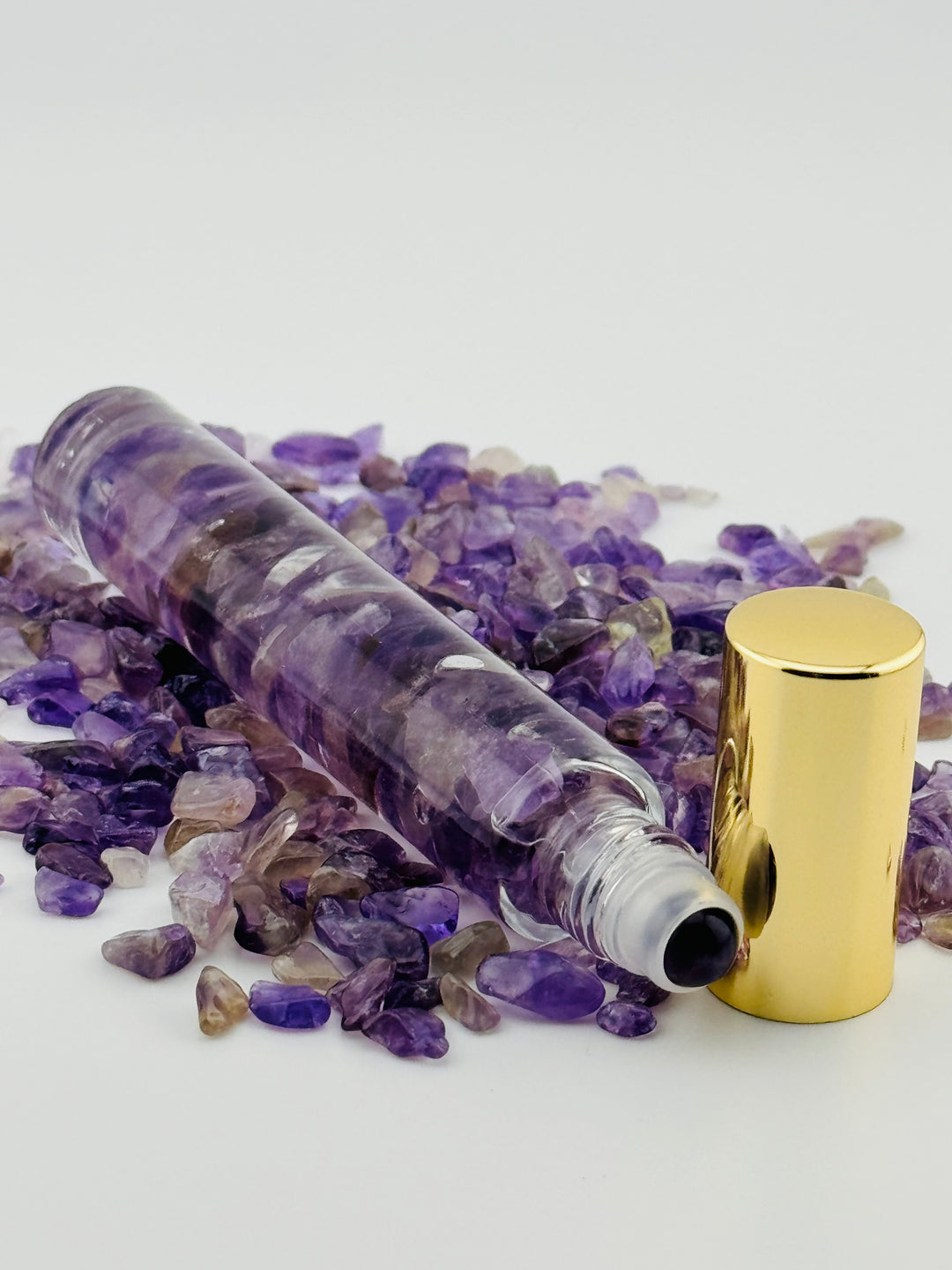 Amethyst Serenity - Rose Infused Crystal Roll-On (Crown Chakra)