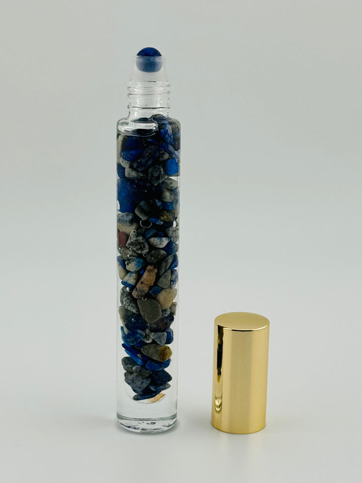 Lapis Lazuli Illumination - Clary Sage Infused Crystal Roll-On (3rd Eye Chakra)