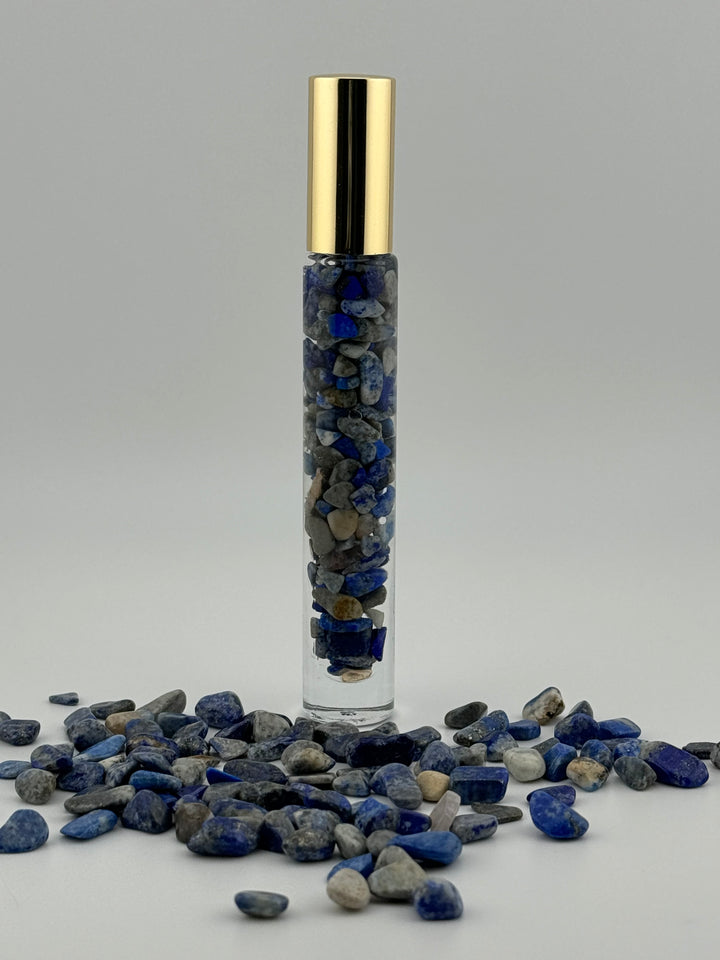 Lapis Lazuli Illumination - Clary Sage Infused Crystal Roll-On (3rd Eye Chakra)