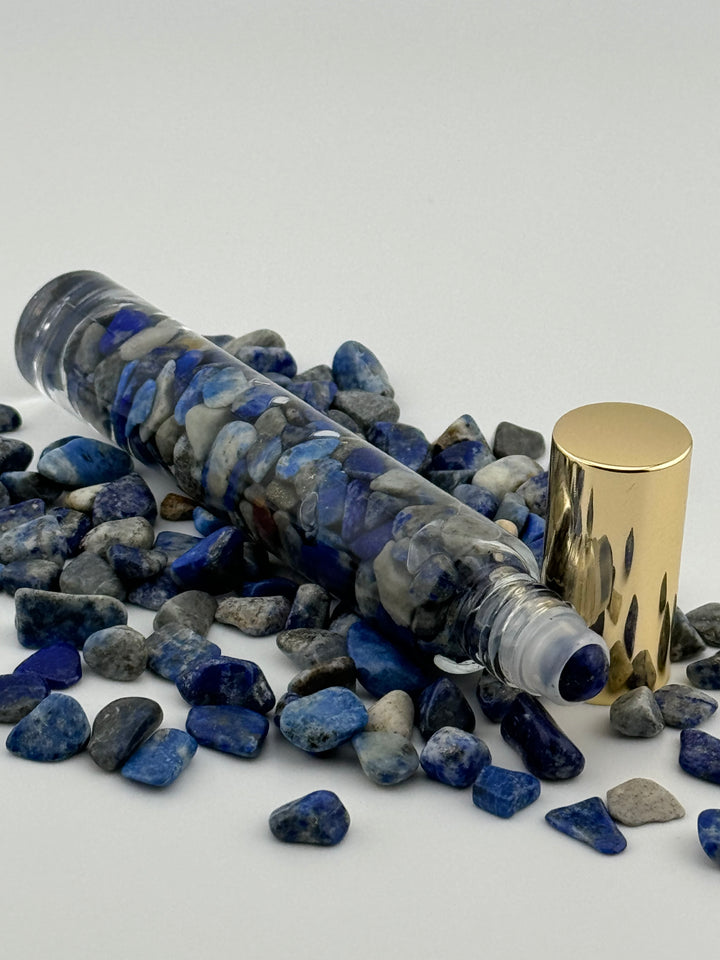 Lapis Lazuli Illumination - Clary Sage Infused Crystal Roll-On (3rd Eye Chakra)