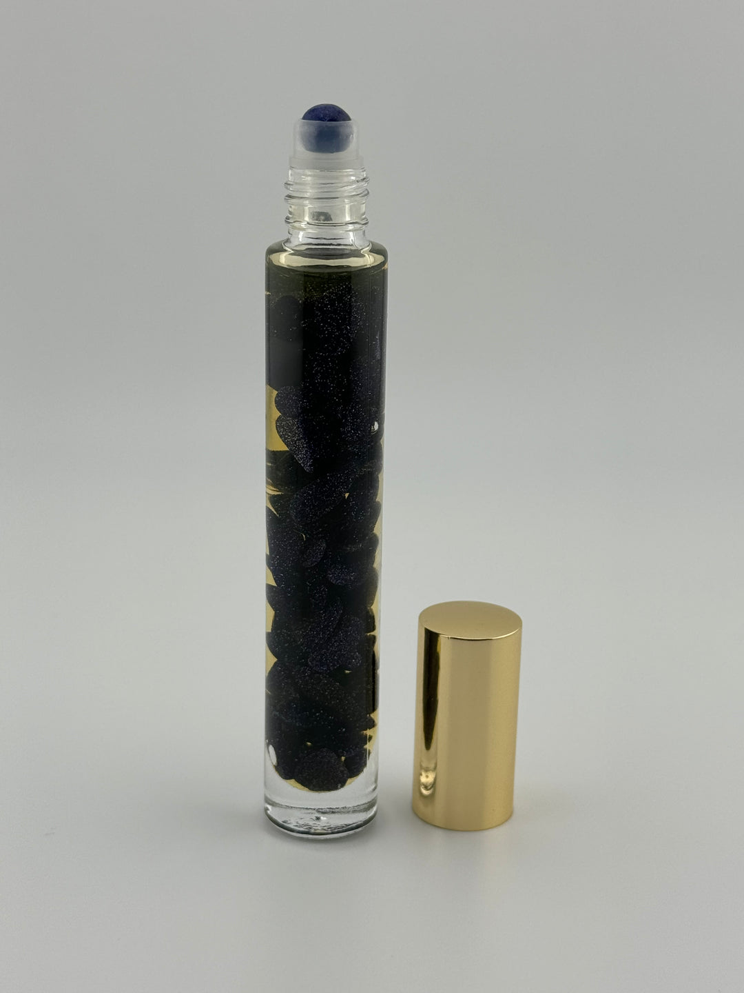 Blue Gold Sandstone Tranquility - Myrrh Infused Crystal Roll-On (Throat Chakra)