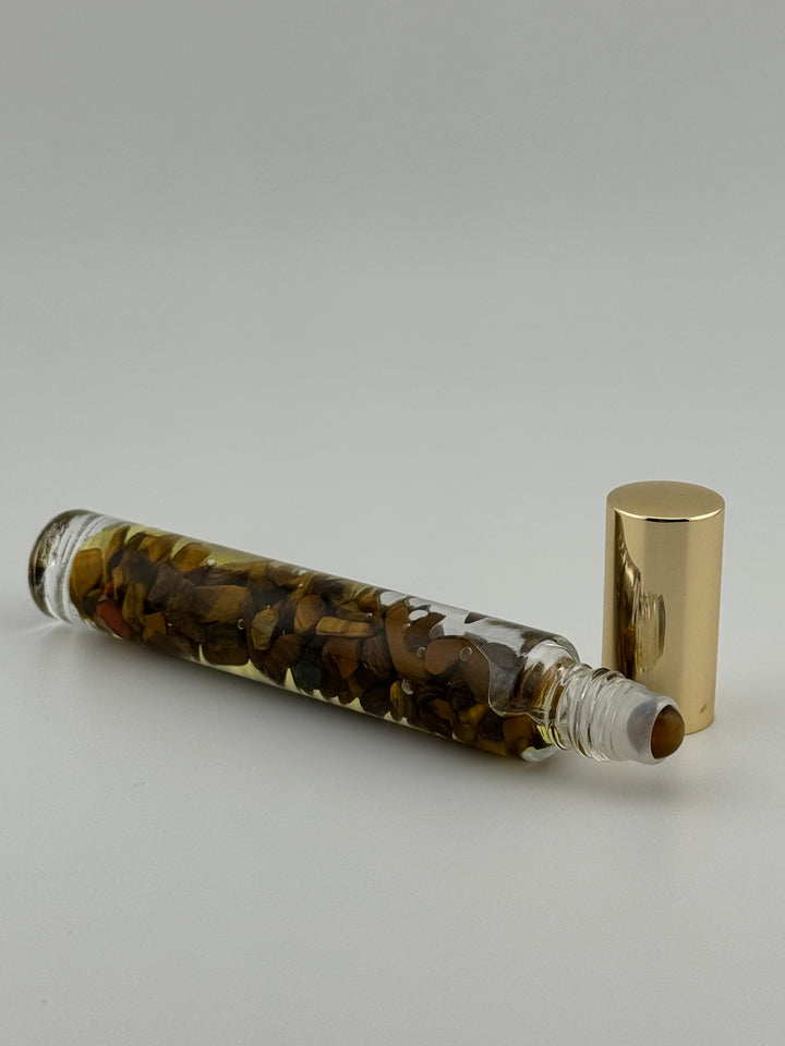 Tiger's Eye Harmony - Patchouli Infused Crystal Roll-On (Sacral Chakra)