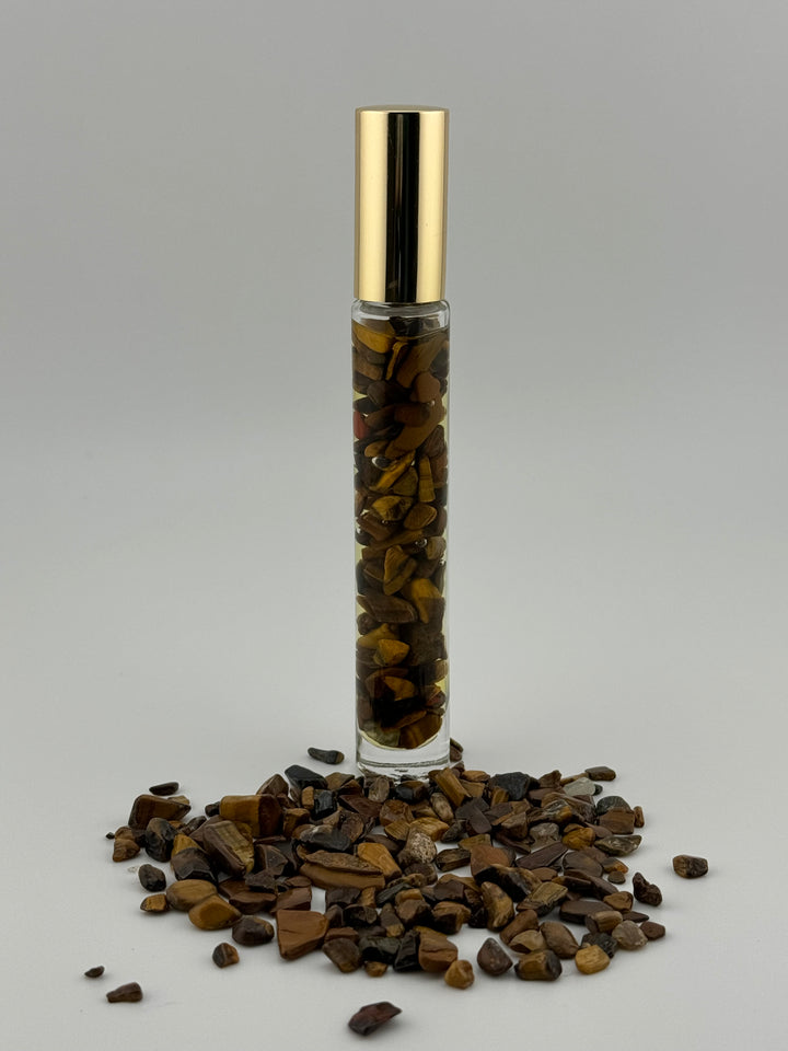 Tiger's Eye Harmony - Patchouli Infused Crystal Roll-On (Sacral Chakra)