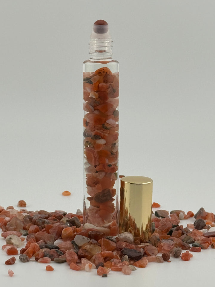 Red Jasper Vitality - Ylang Ylang Infused Crystal Roll-On (Root Chakra)