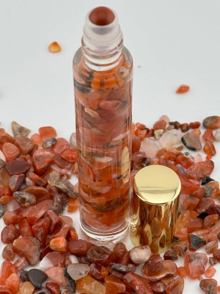 Red Jasper Vitality - Ylang Ylang Infused Crystal Roll-On (Root Chakra)