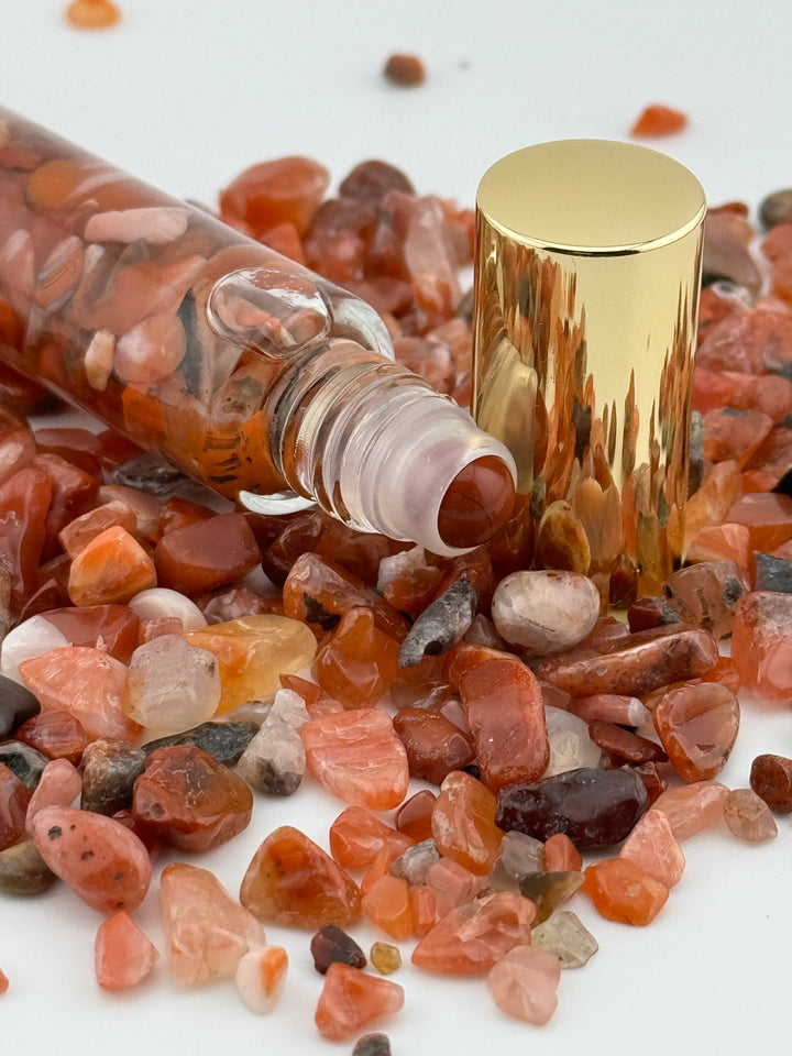 Red Jasper Vitality - Ylang Ylang Infused Crystal Roll-On (Root Chakra)