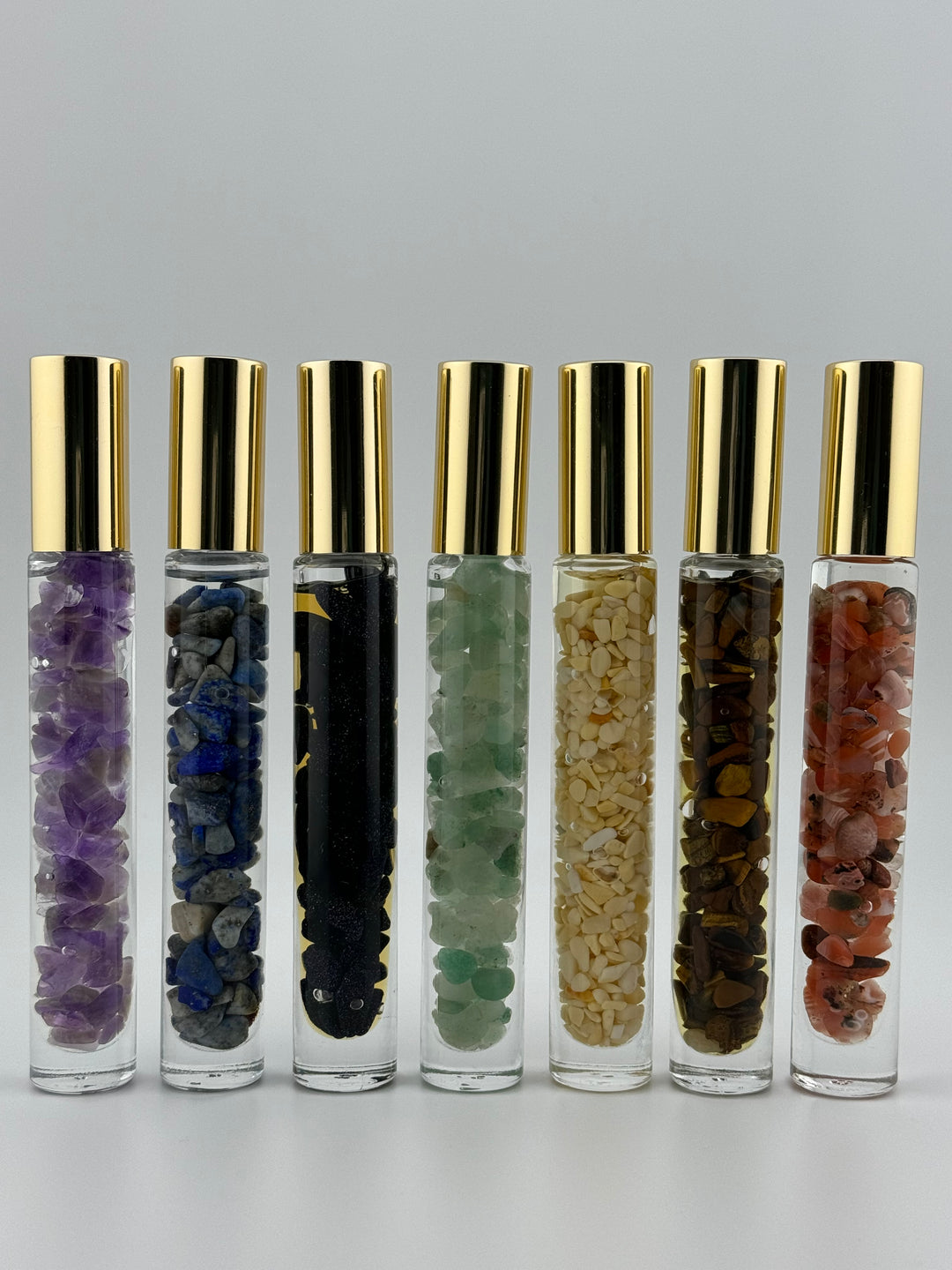 Chakra Balance - Seven Crystal Infused Roll-On Essential Oil Set (7 chakras)