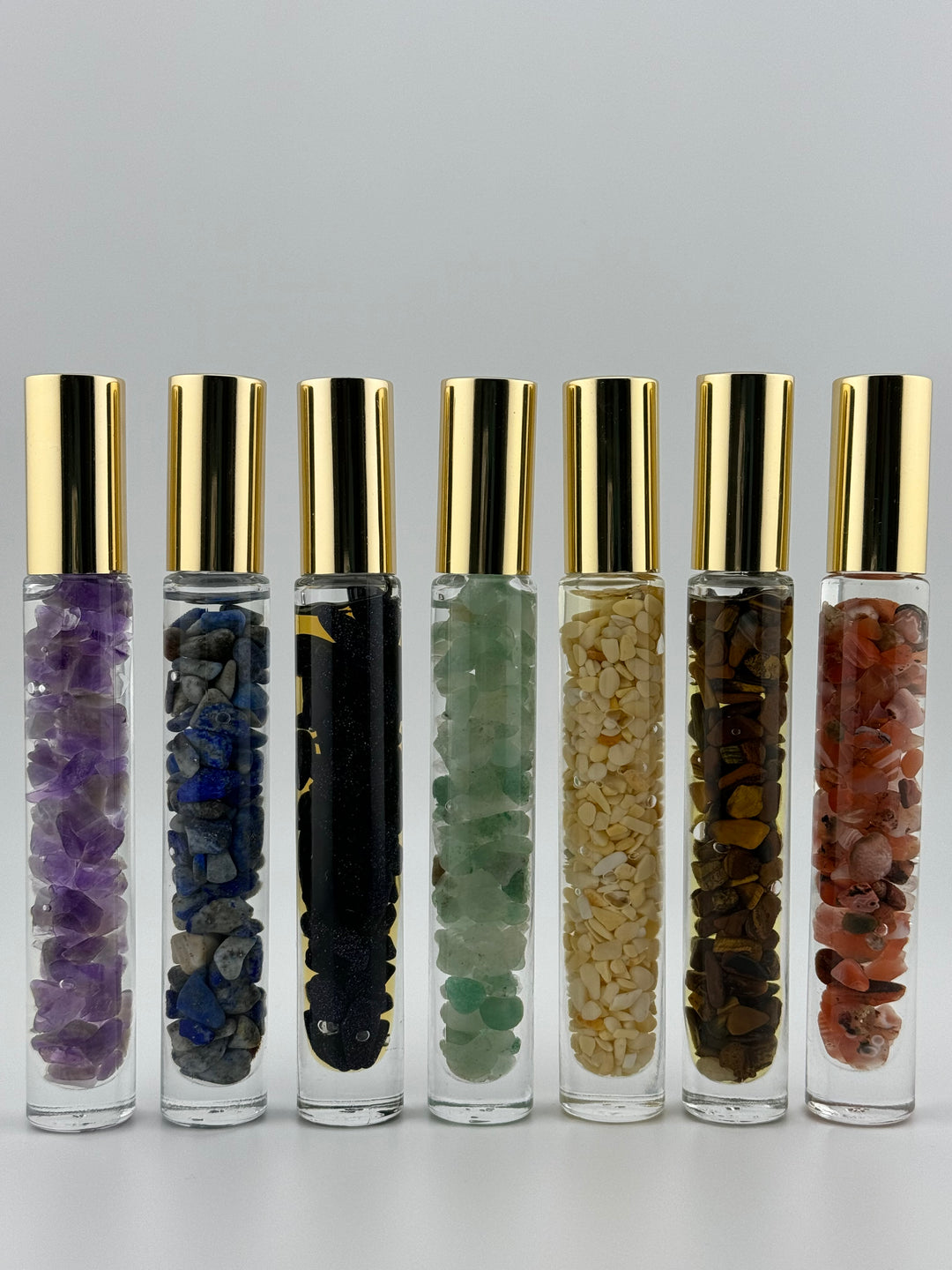 Chakra Balance - Seven Crystal Infused Roll-On Essential Oil Set (7 chakras)