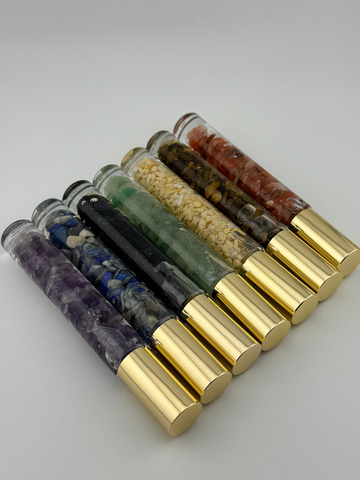 Chakra Balance - Seven Crystal Infused Roll-On Essential Oil Set (7 chakras)