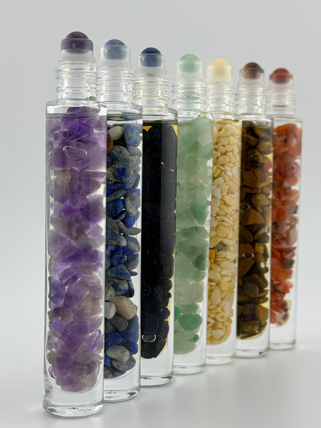 Chakra Balance - Seven Crystal Infused Roll-On Essential Oil Set (7 chakras)