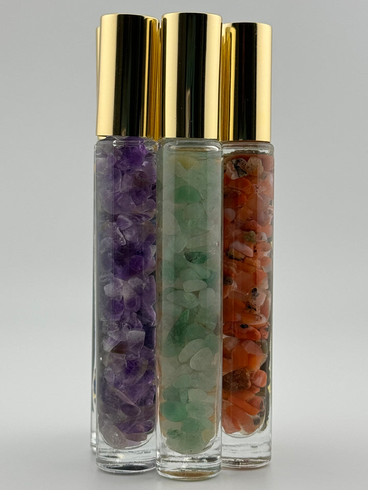 Chakra Balance - Seven Crystal Infused Roll-On Essential Oil Set (7 chakras)