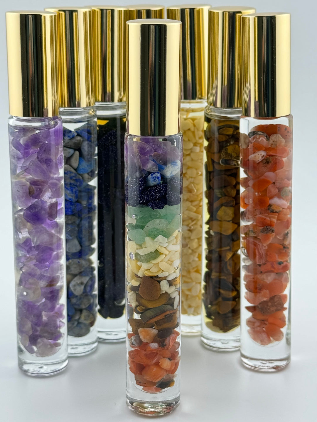 Chakra Balance - Seven Crystal Infused Roll-On Essential Oil Set (7 chakras)