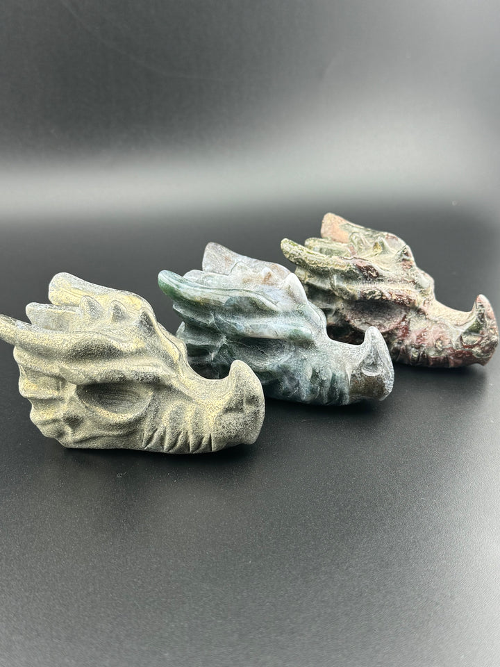 Eternal Dragon Blessing - Dragon Head Statues