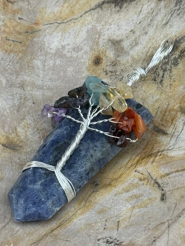 Serenity's Spectrum - 7 Chakra Tree of Life Hexagonal Pendant