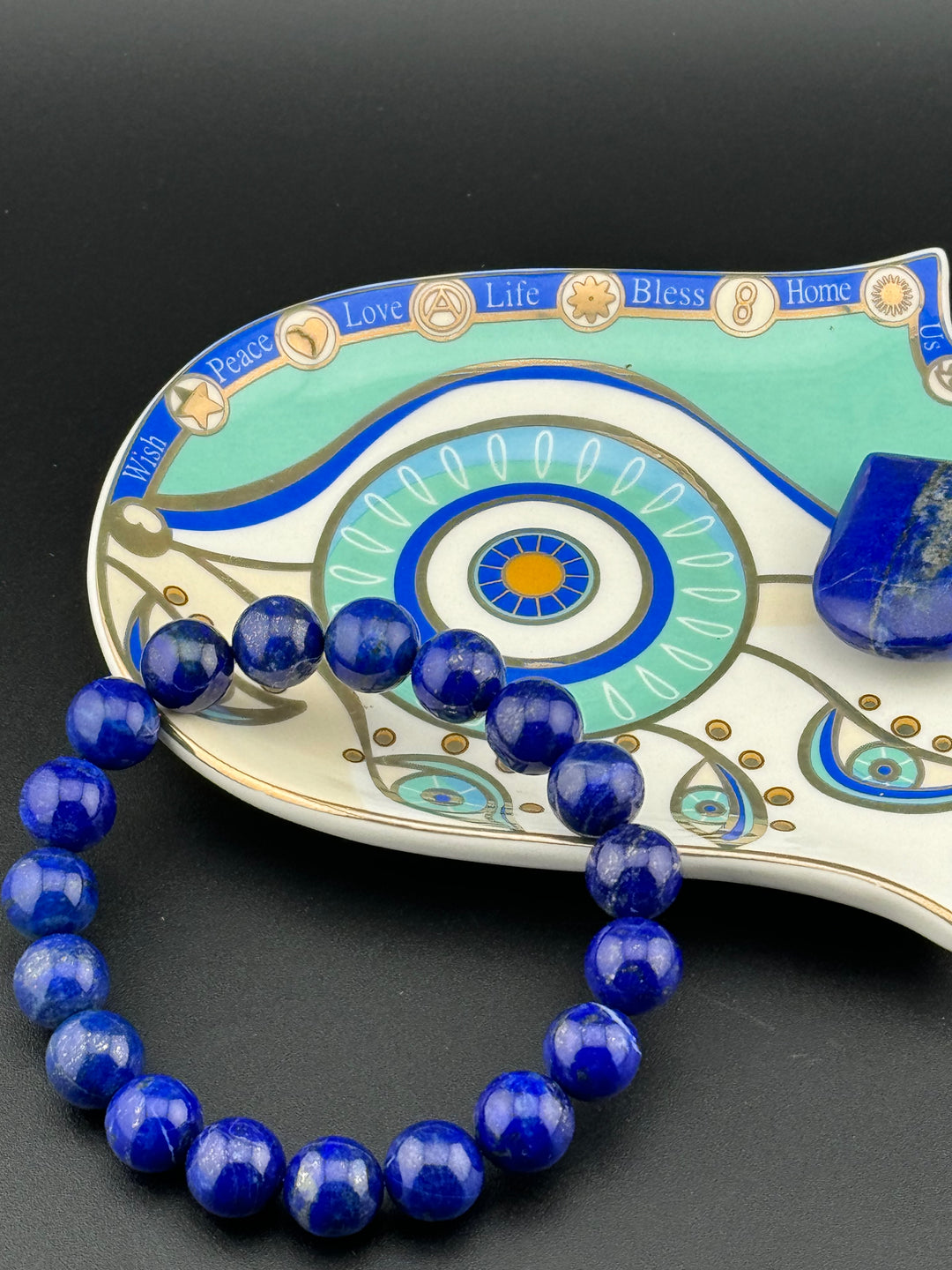 Harmony's Gaze - Hamsa Hand Positive Affirmations Plate for Jewelry and Saging