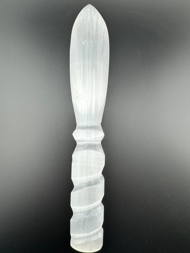 Selenite Serenity - Sacred Dagger for Meditation and Energy Clearing