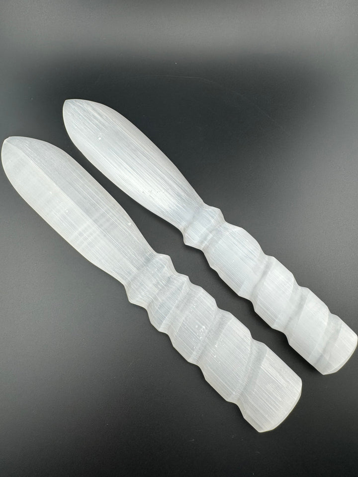 Selenite Serenity - Sacred Dagger for Meditation and Energy Clearing