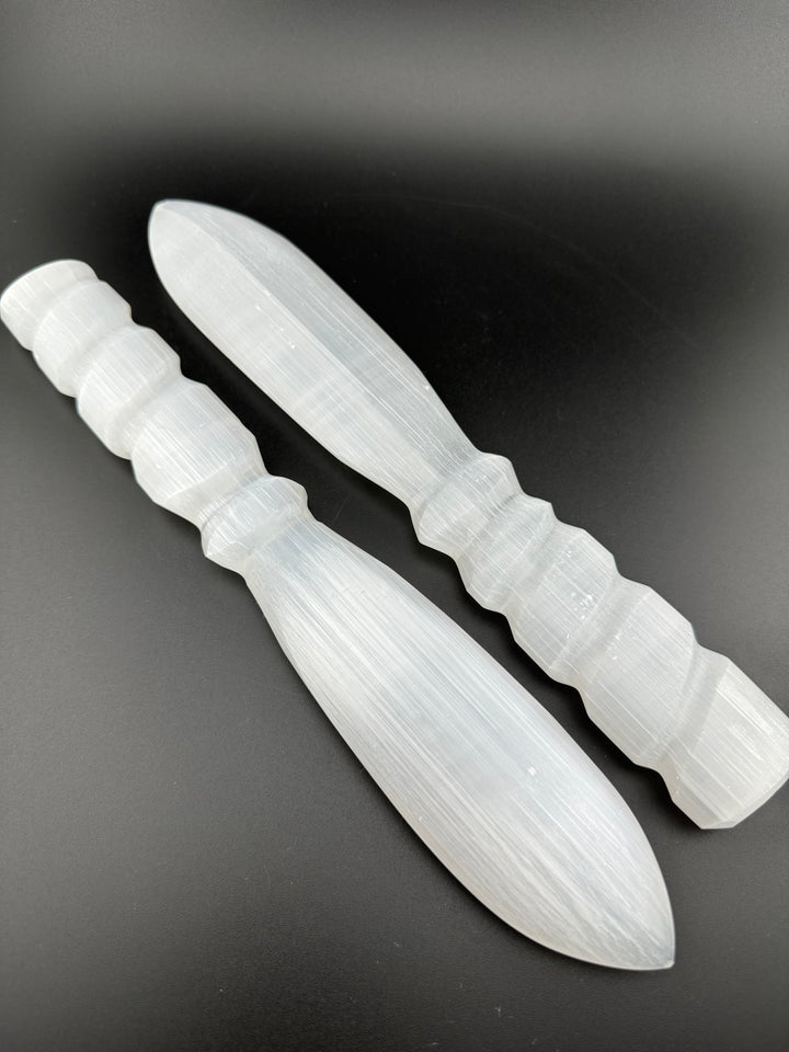 Selenite Serenity - Sacred Dagger for Meditation and Energy Clearing