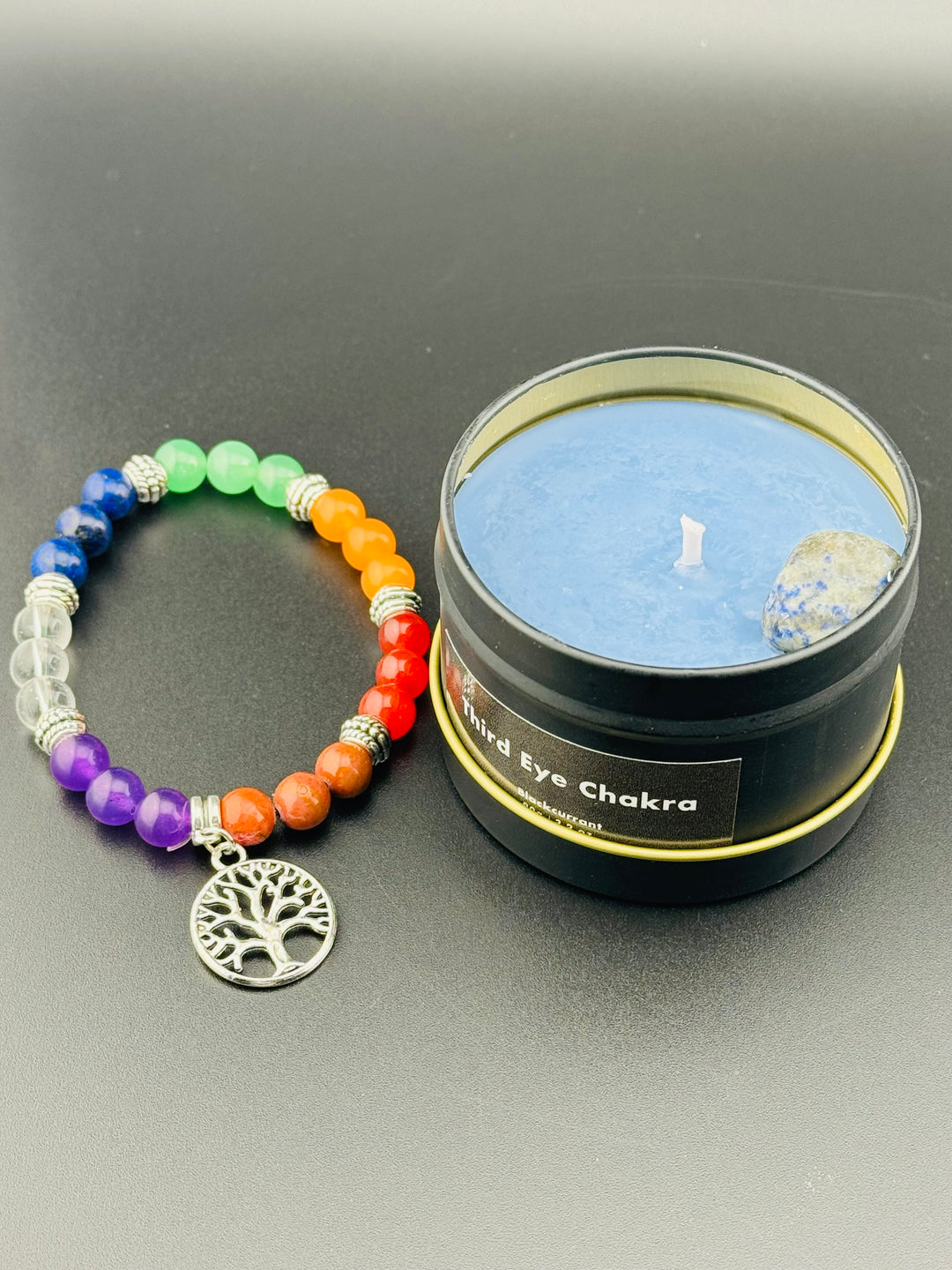 Chakra Candles with Premium Crystal and Healing Stones