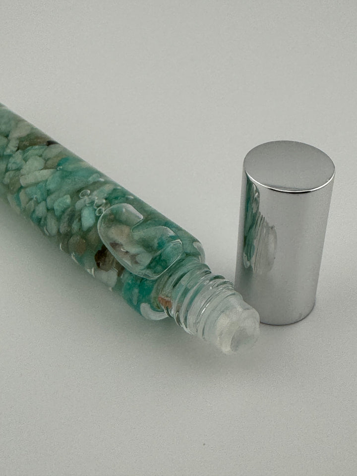 Amazonite Tranquility - Chamomile Infused Crystal Roll-On (Heart & Throat Chakras)