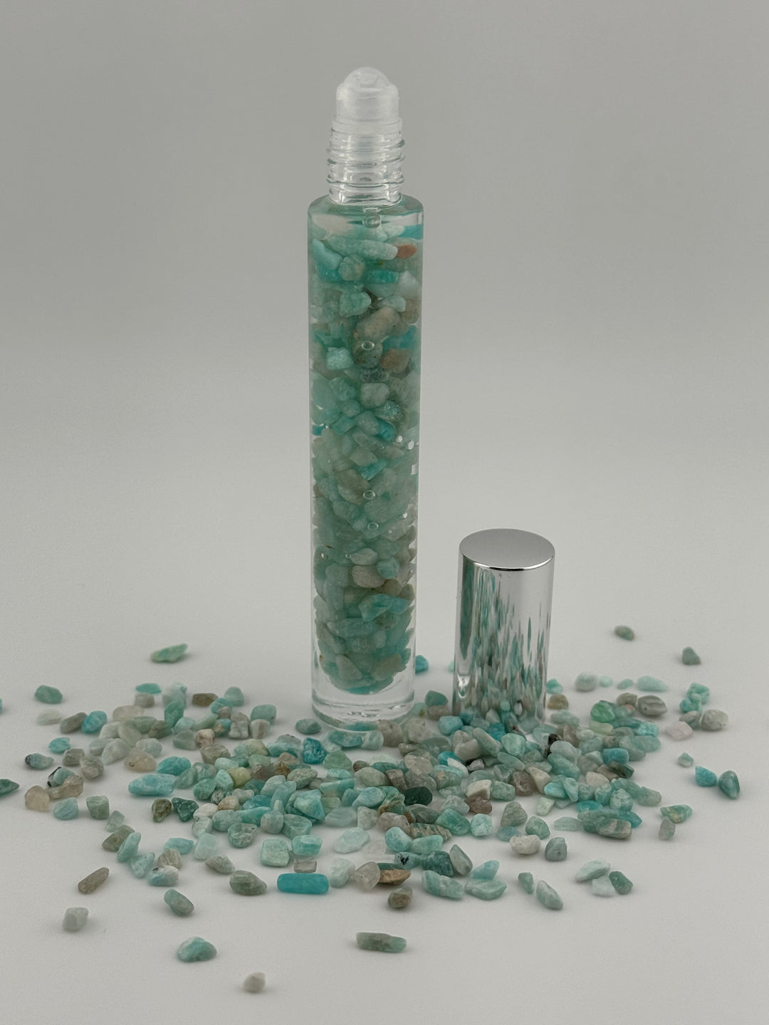 Amazonite Tranquility - Chamomile Infused Crystal Roll-On (Heart & Throat Chakras)