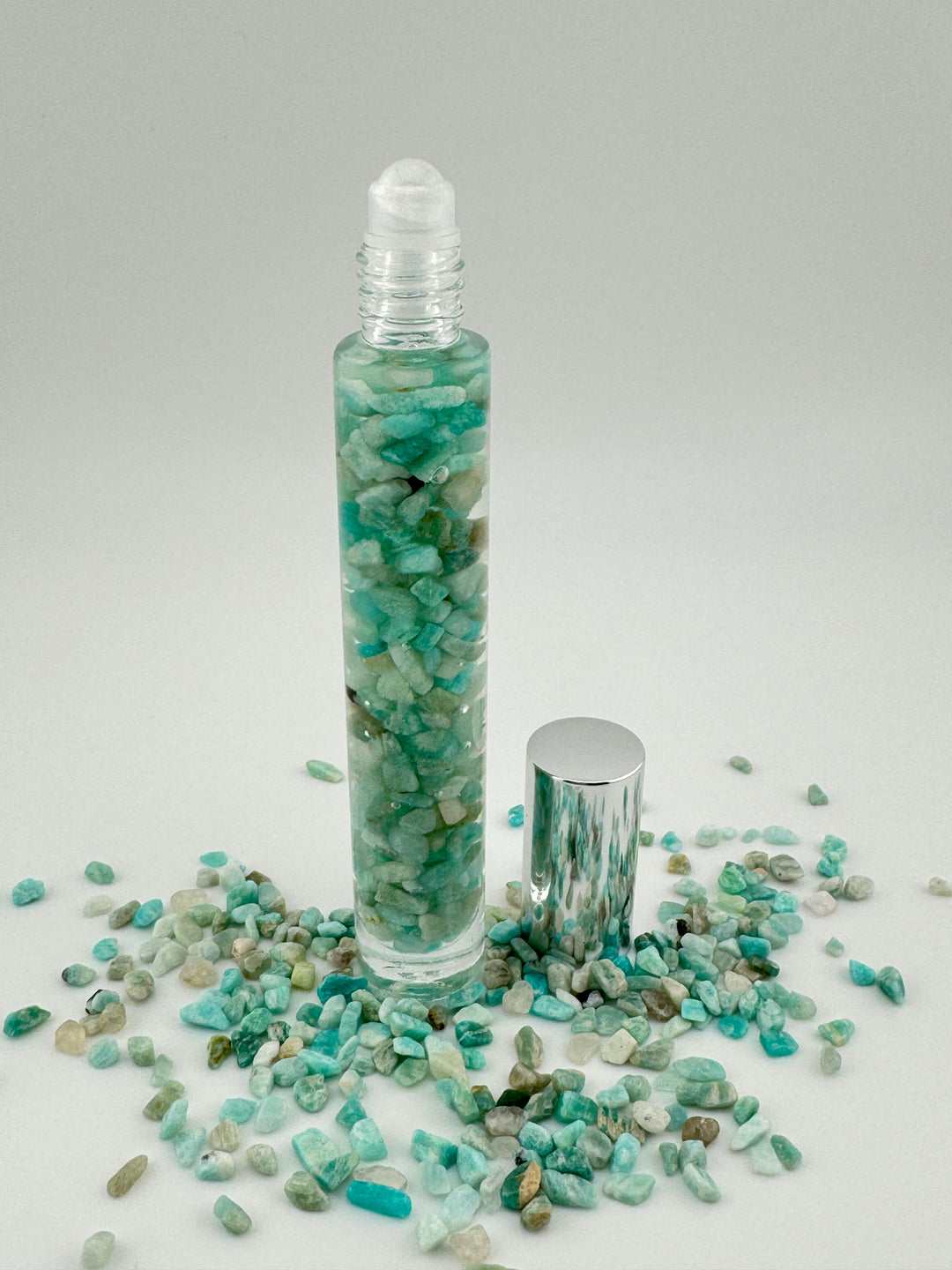 Amazonite Tranquility - Chamomile Infused Crystal Roll-On (Heart & Throat Chakras)