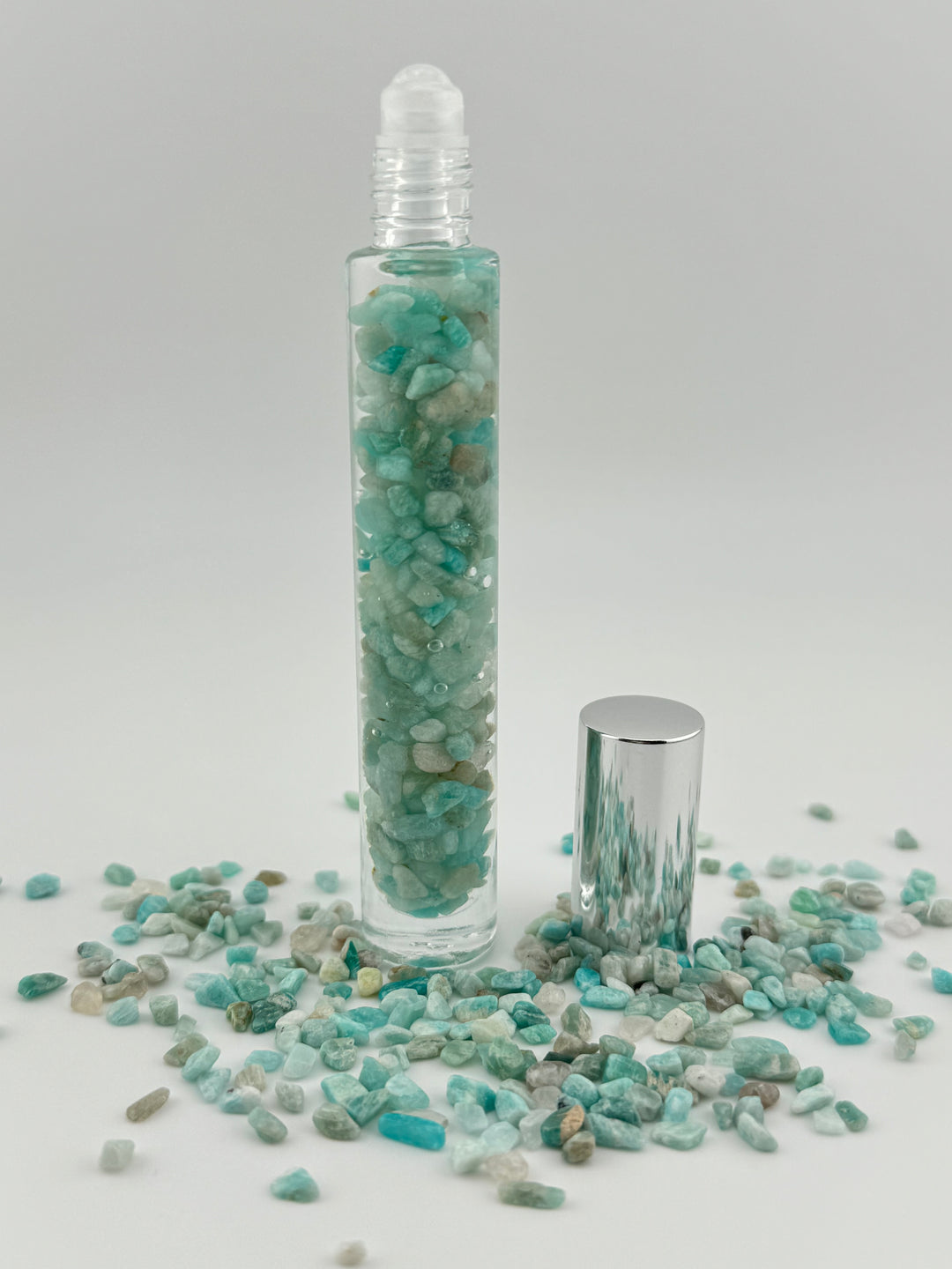 Amazonite Tranquility - Chamomile Infused Crystal Roll-On (Heart & Throat Chakras)