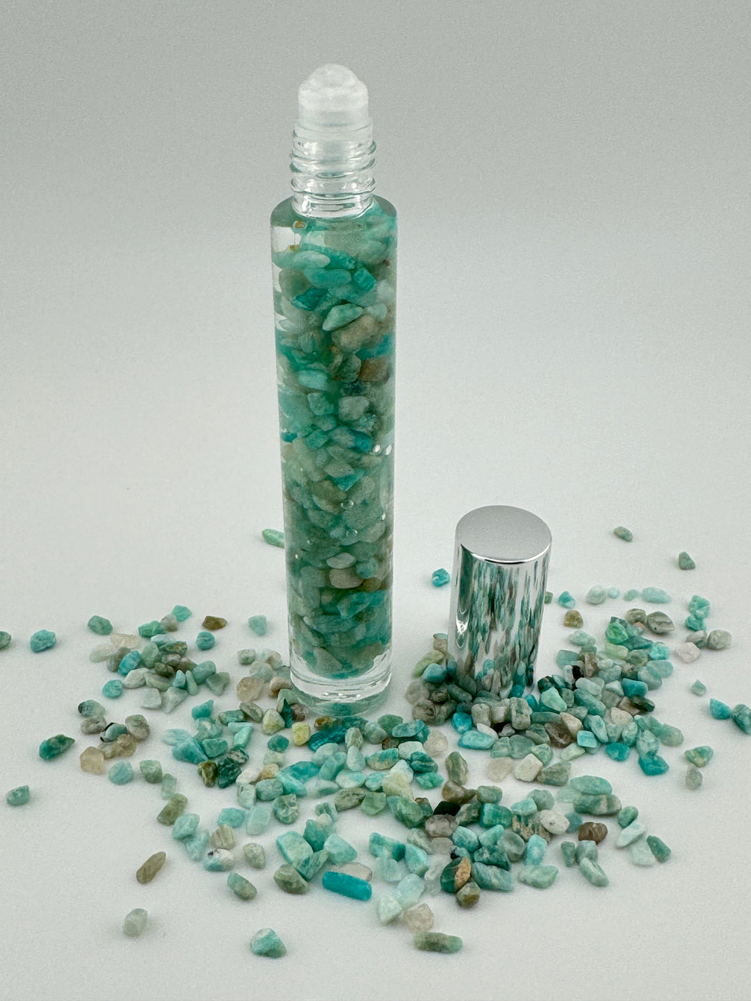 Amazonite Tranquility - Chamomile Infused Crystal Roll-On (Heart & Throat Chakras)